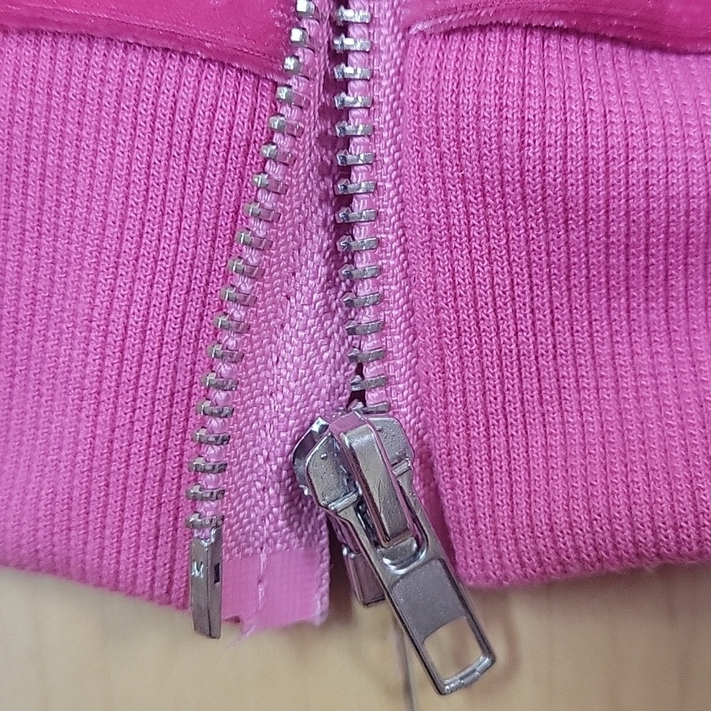 ✨ Pink Velour Zip-Up Jacket | Y2K Barbiecore Lounge Hoodie | Size M EUC ✨ - Picture 3 of 5